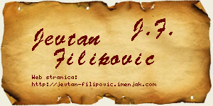 Jevtan Filipović vizit kartica